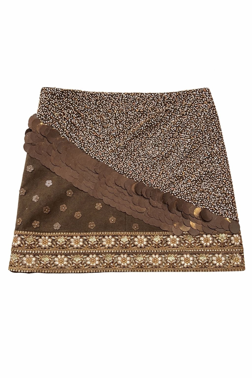 Brown Suede Gota skirt