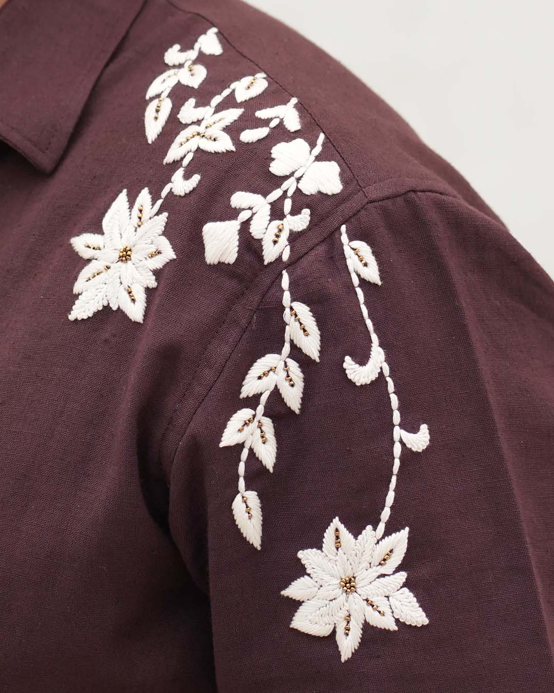 Bagh Chikankari Embroidery Cotton Shirt