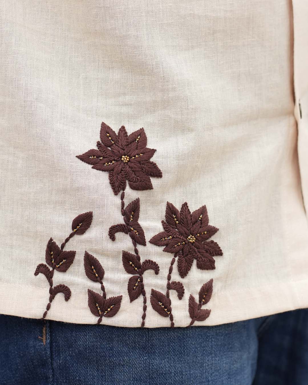 Bagh Chikankari Embroidery Cotton Shirt