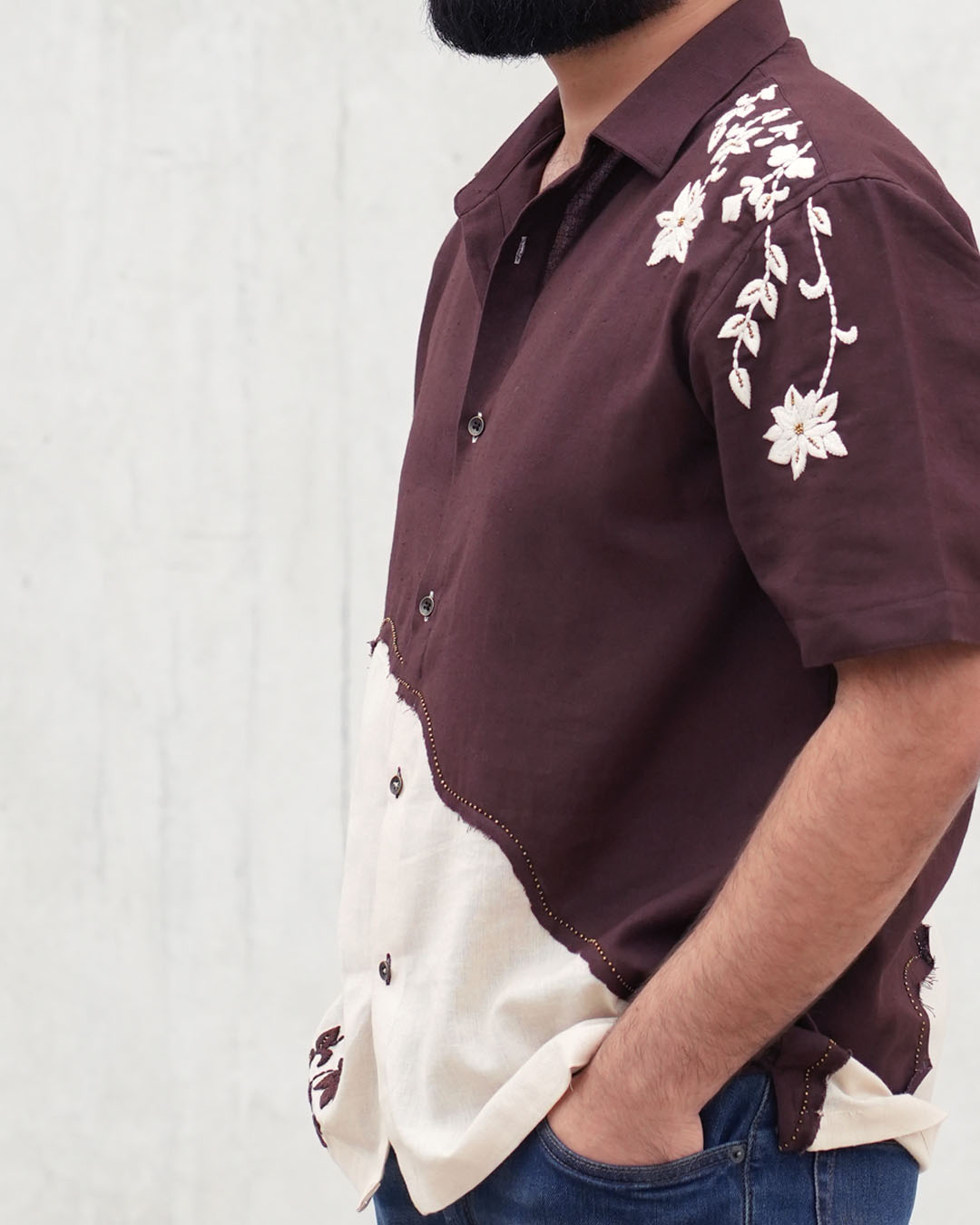Bagh Chikankari Embroidery Cotton Shirt