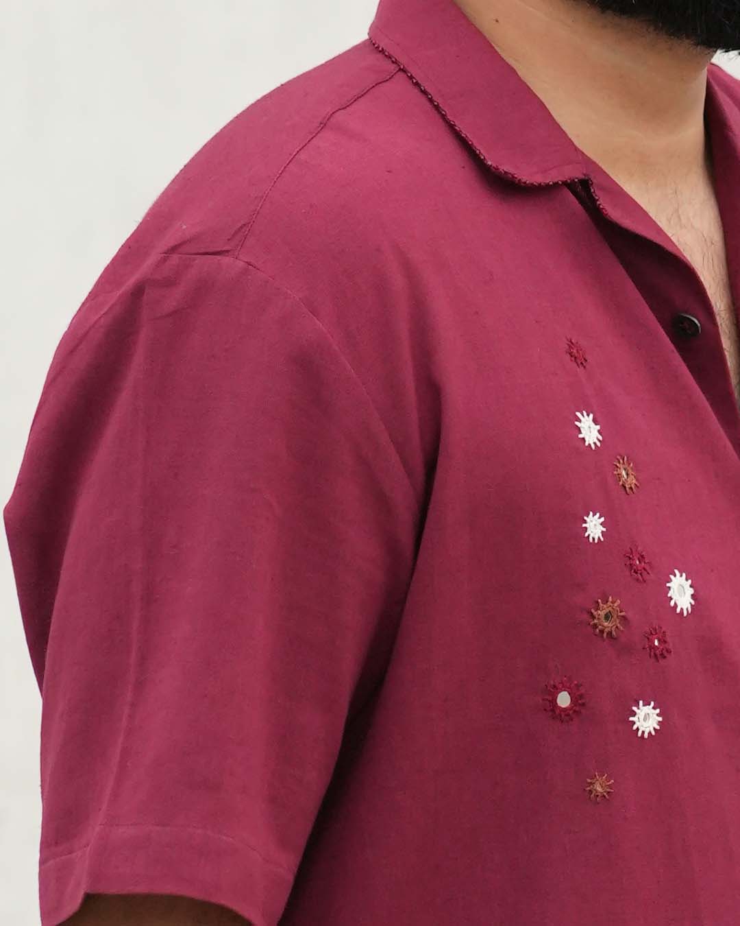 Chamak Patch-work Cotton Shirt