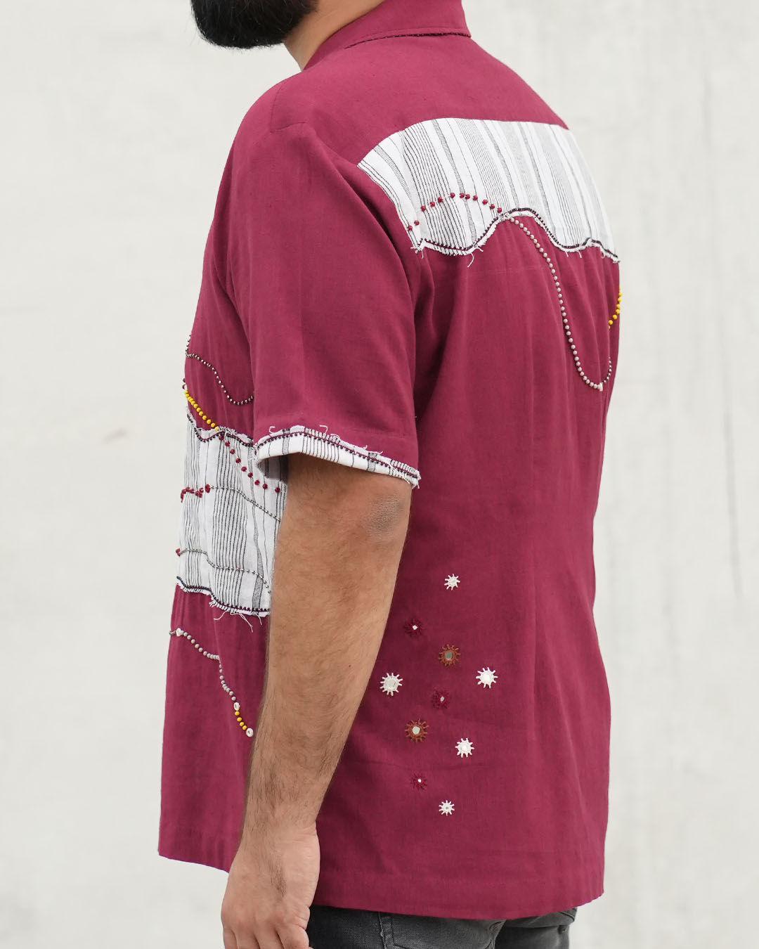 Chamak Patch-work Cotton Shirt