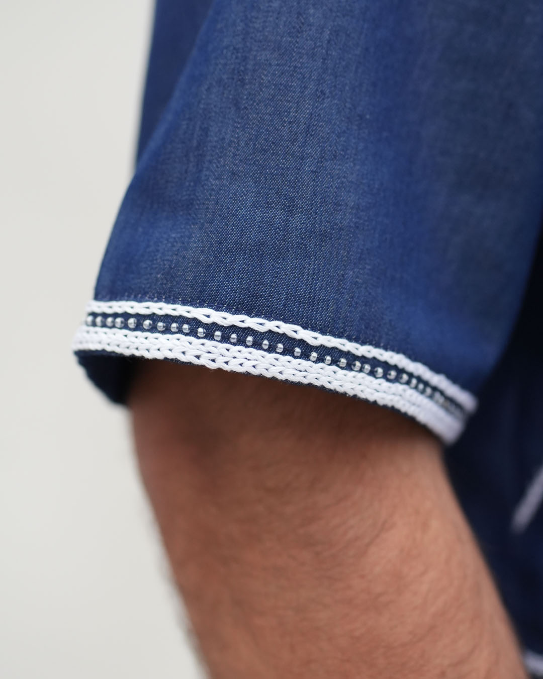 Elio Hand-illustrated Cotton Denim Shirt