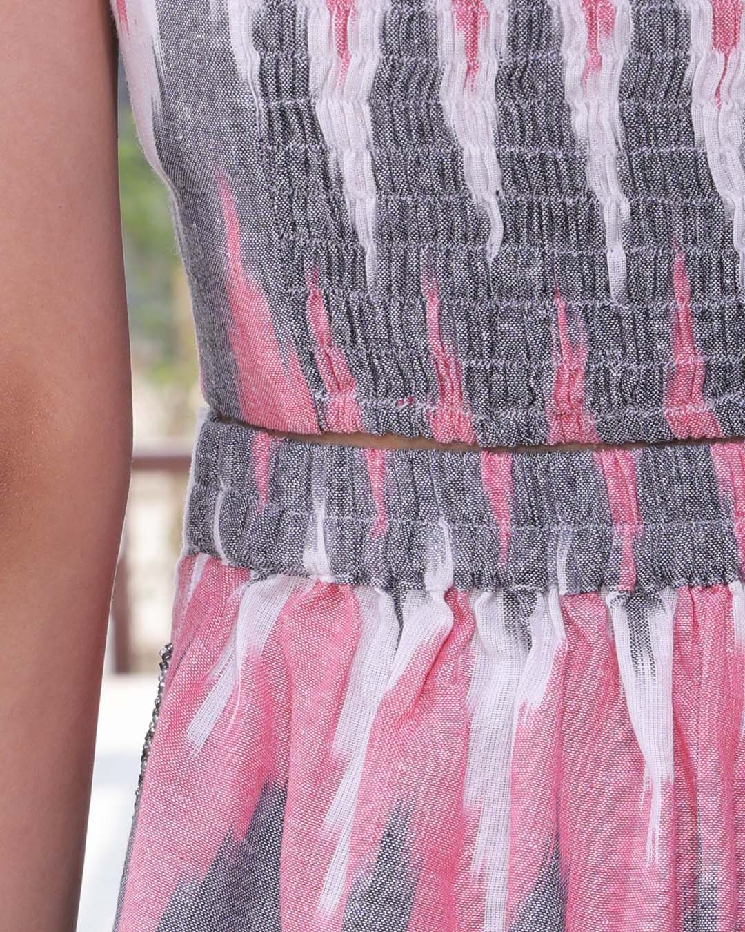 Elode Ikat Co-ord Set (Crop Top and Shorts)