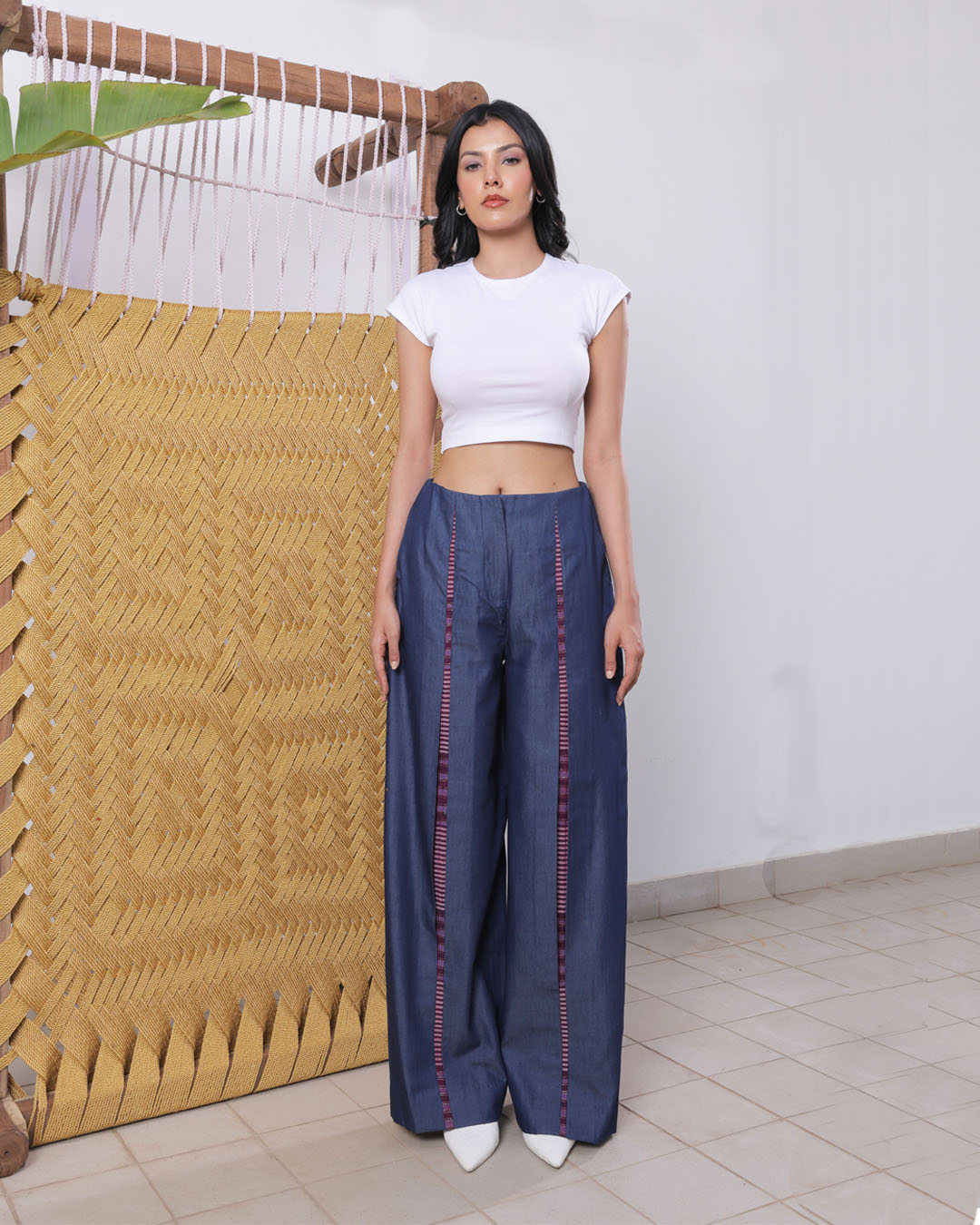 Rae Cotton Denim Comfort Trousers