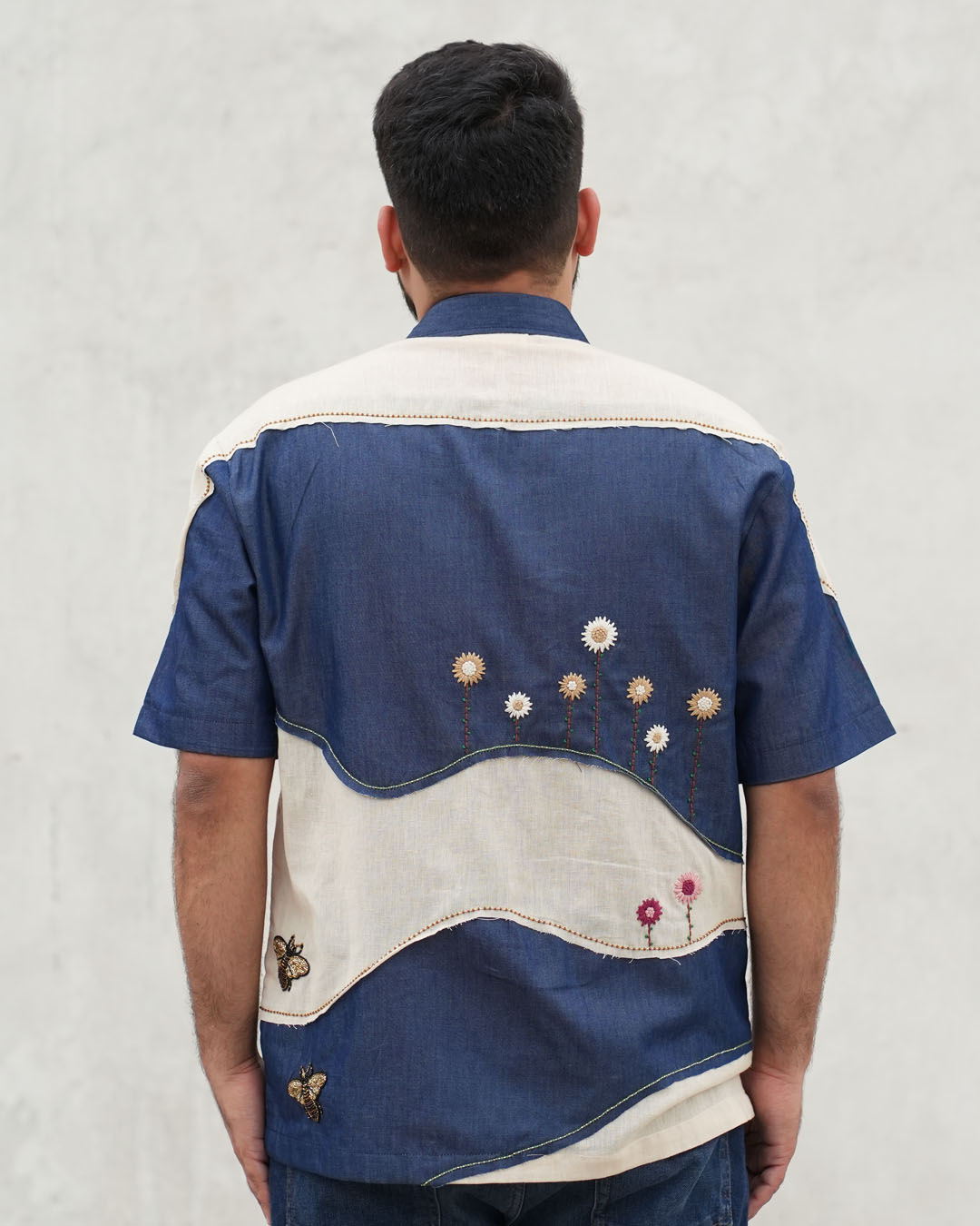Gul Cotton Denim Patch-work Shirt