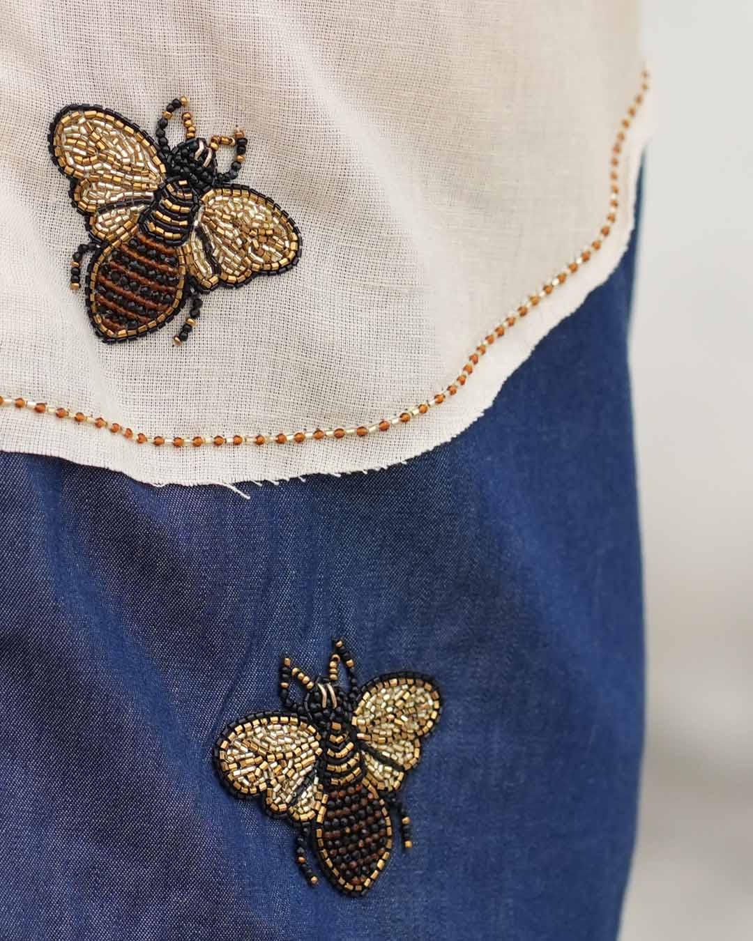 Gul Cotton Denim Patch-work Shirt