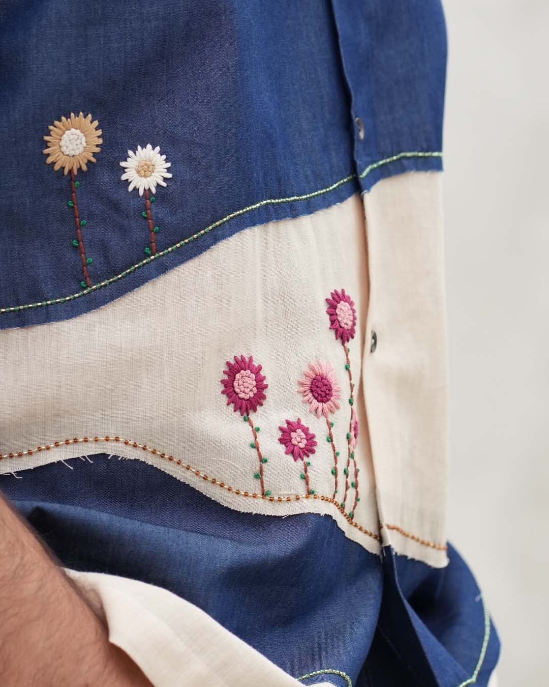Gul Cotton Denim Patch-work Shirt