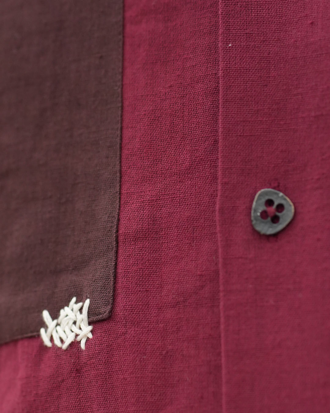 Mended Hand-Dyed Cotton Shirt