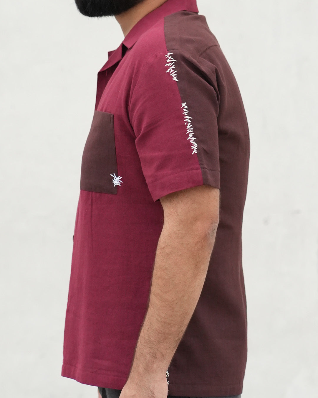 Mended Hand-Dyed Cotton Shirt