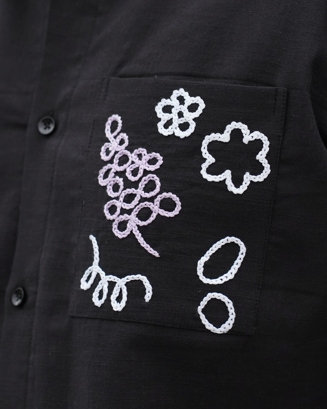 Noir Hand-illustrated Cotton Shirt