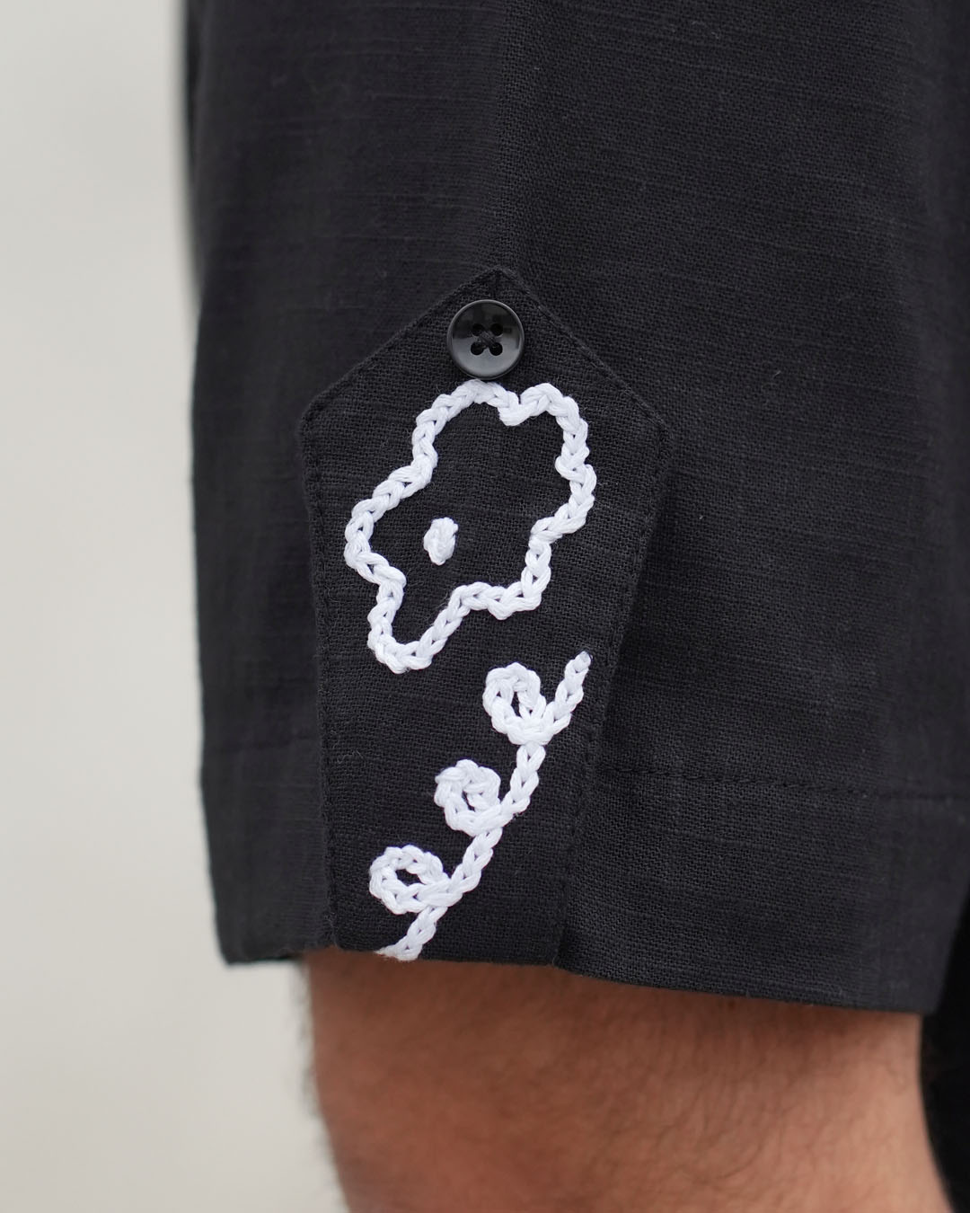 Noir Hand-illustrated Cotton Shirt