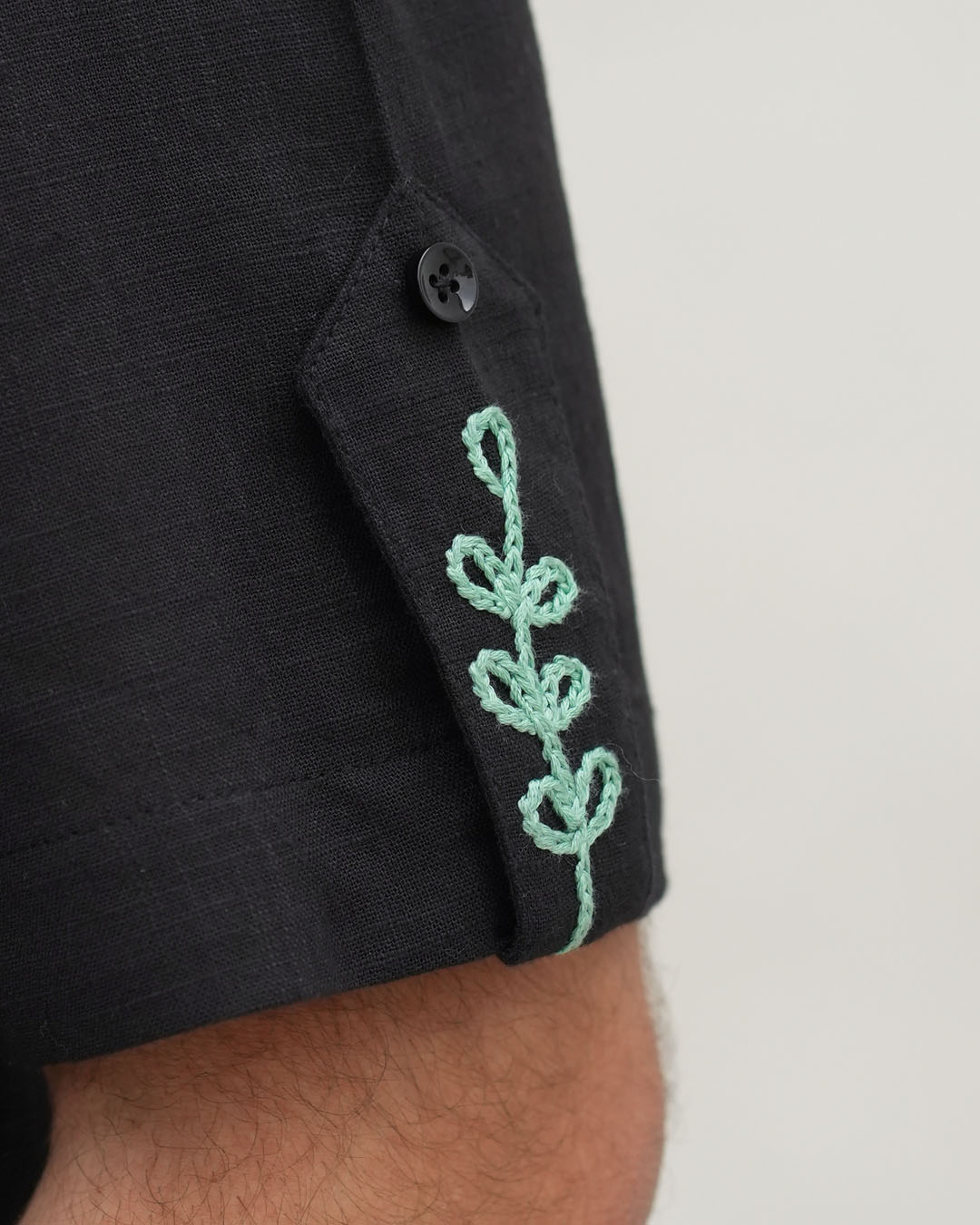 Noir Hand-illustrated Cotton Shirt