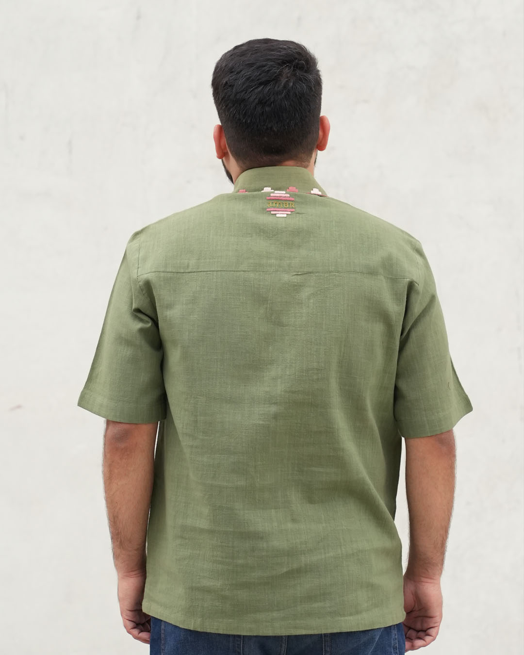 Phool Phulkari Embroidery Cotton Shirt