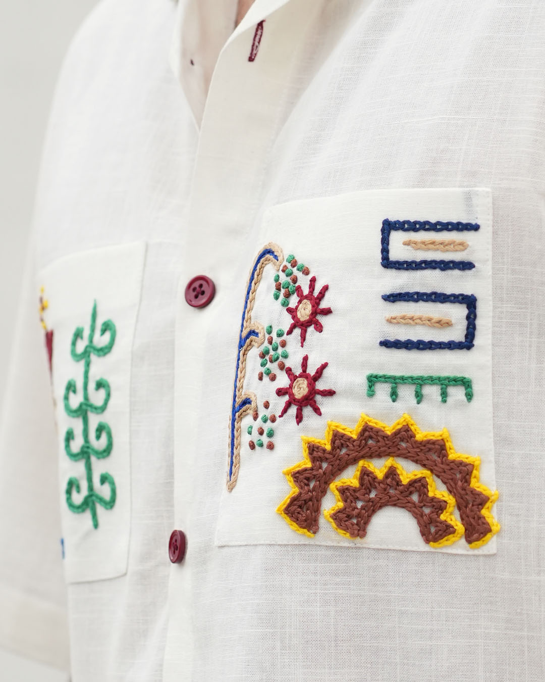 Sunny Hand-illustrated Cotton Shirt