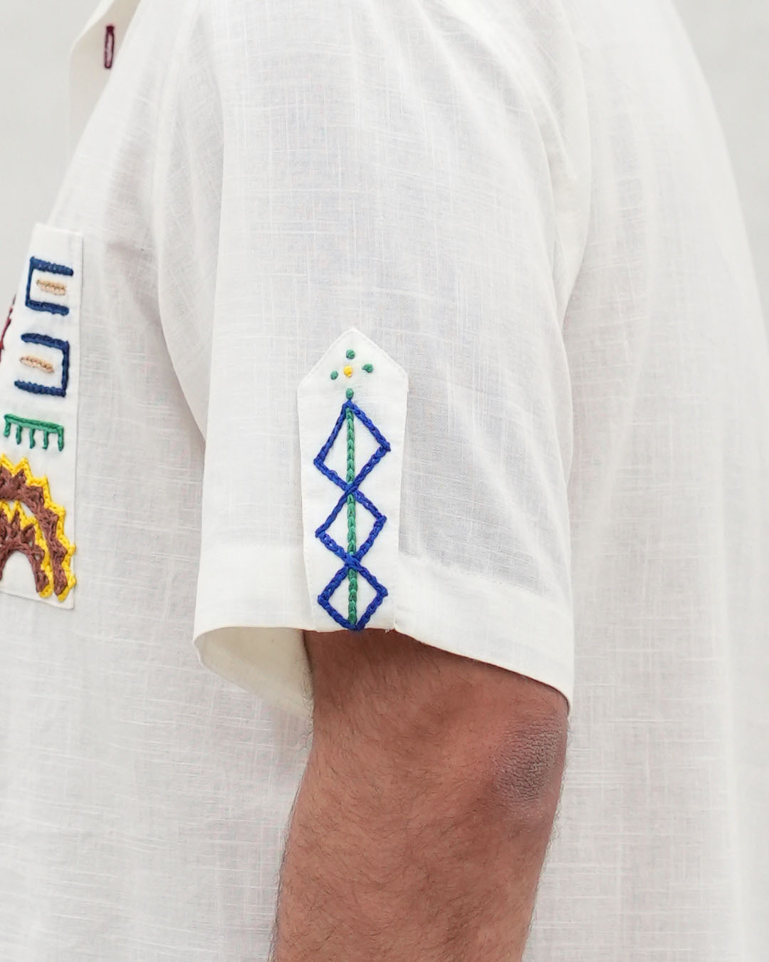 Sunny Hand-illustrated Cotton Shirt