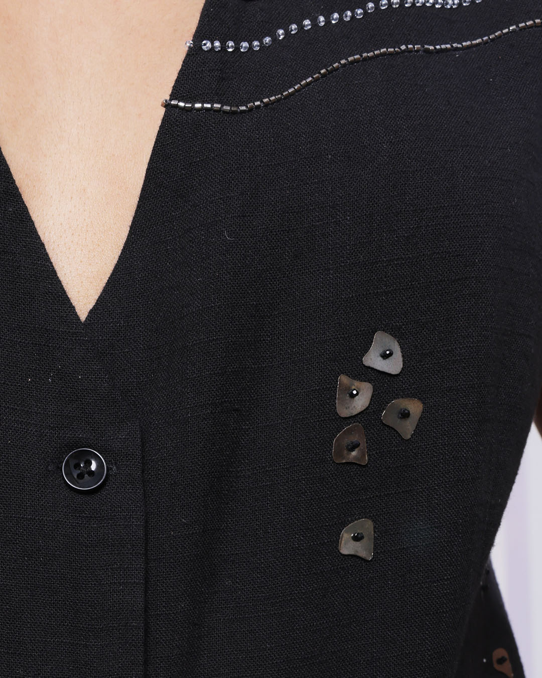 Zoya Hand-embroidered Cotton Waistcoat