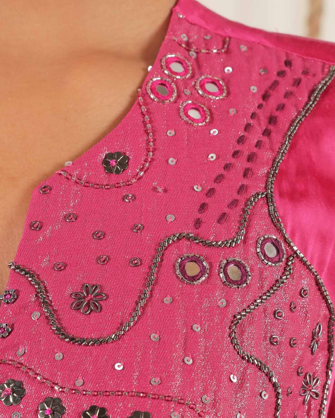 Anila Pink Applique Co-ord Set