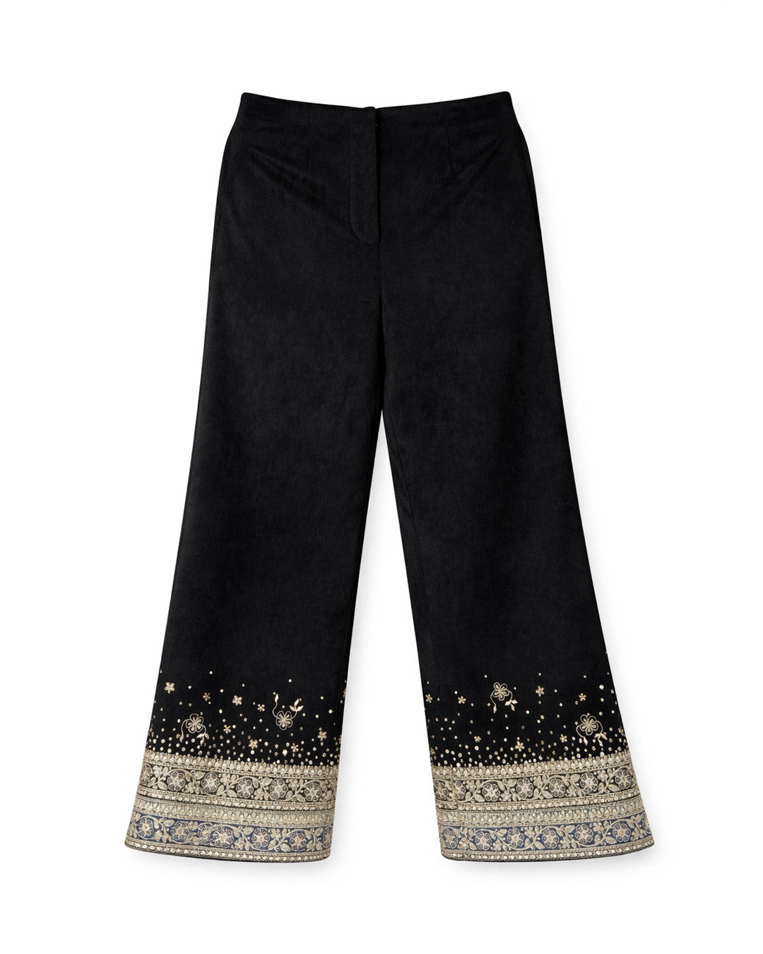 Black Suede Gota Trousers