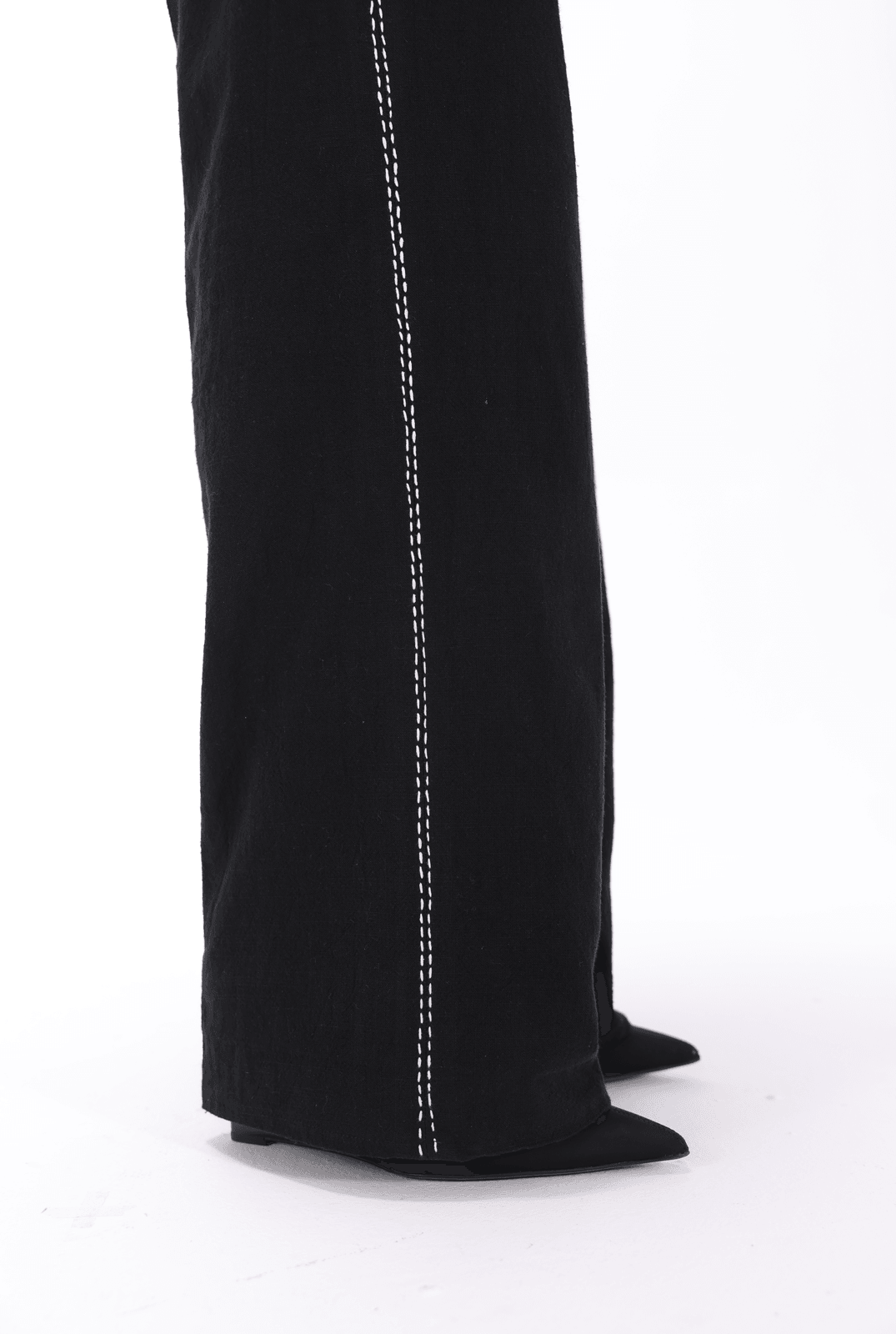 Black Kantha Trouser - AMBR INDIA - #tag1# - #tag2# - #tag3# - #tag4#