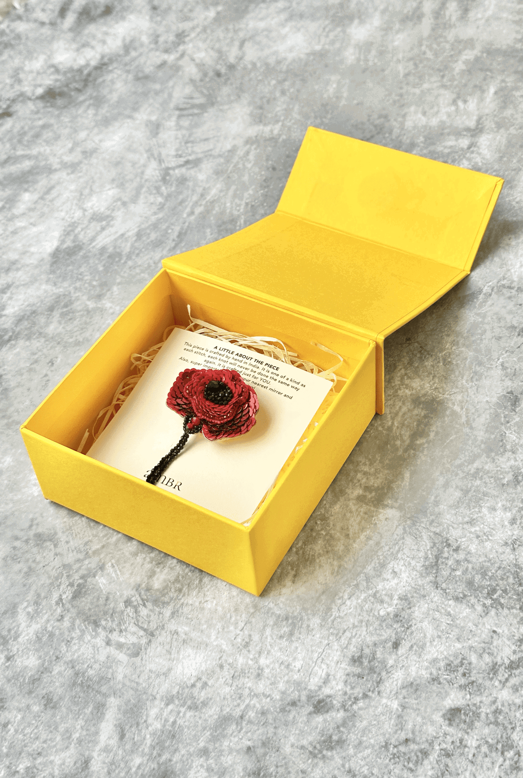 Black and Red Flower Brooch - - #tag1# -