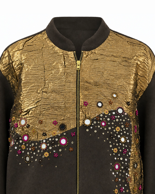 Brown Shisha Bomber Jacket