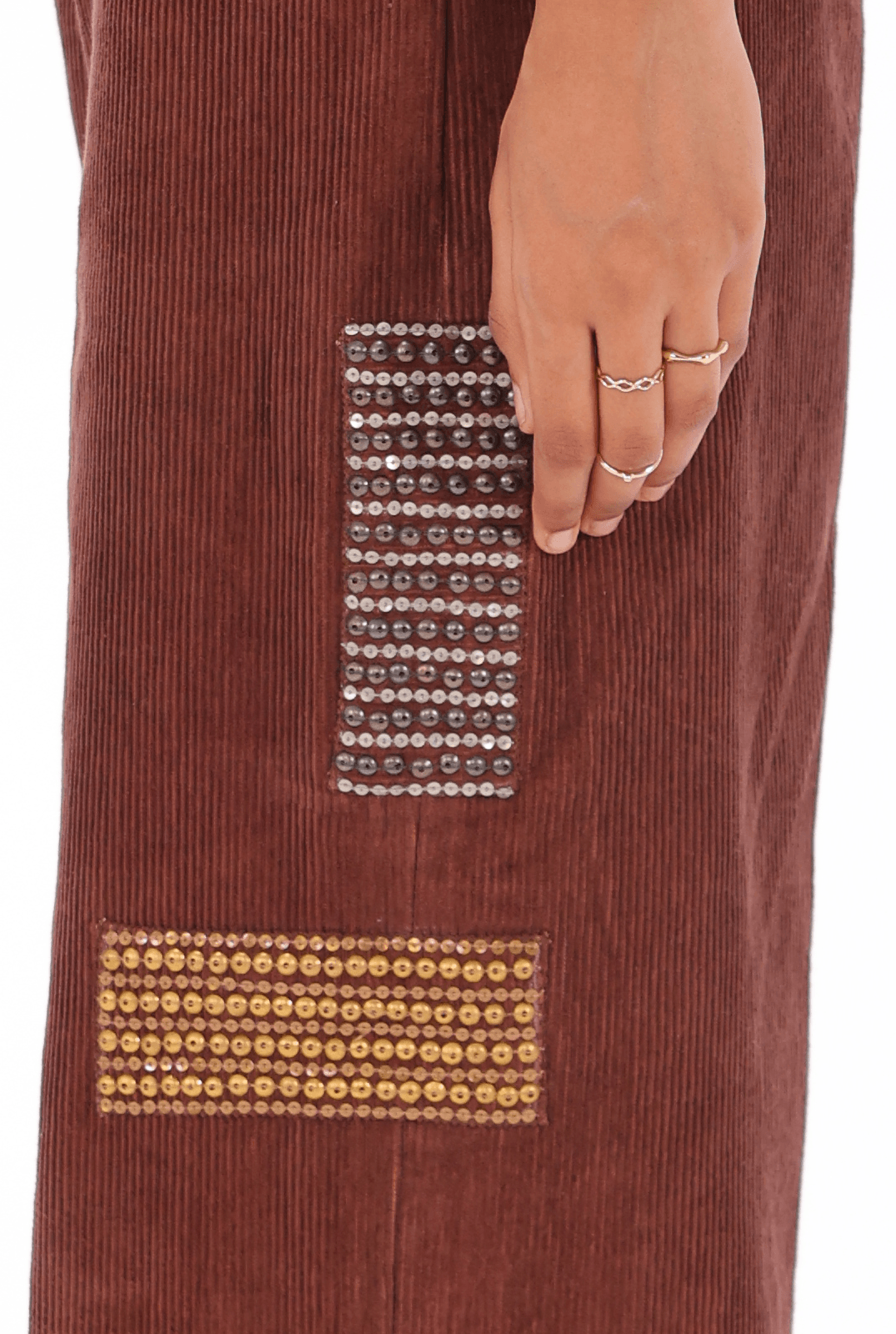 Brown Aari Trouser - AMBR INDIA - #tag1# - #tag2# - #tag3# - #tag4#