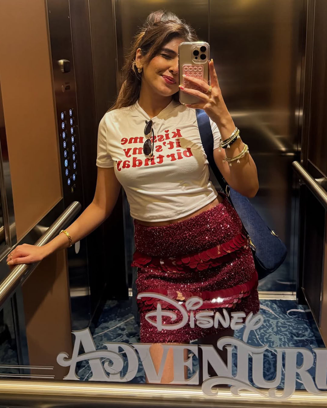 Burgundy Sequin Skirt