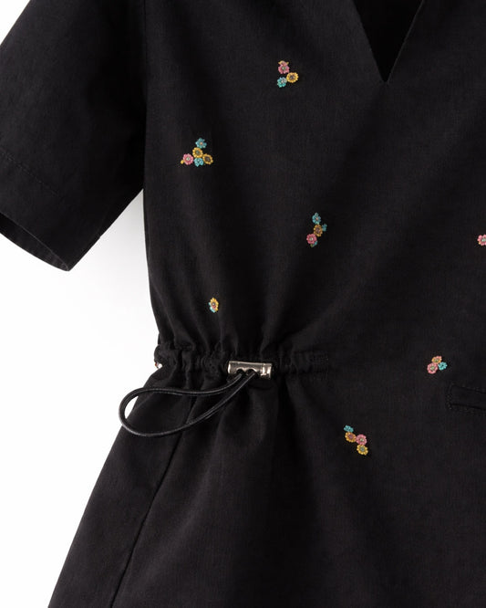 Gardenia Black Cotton Dress
