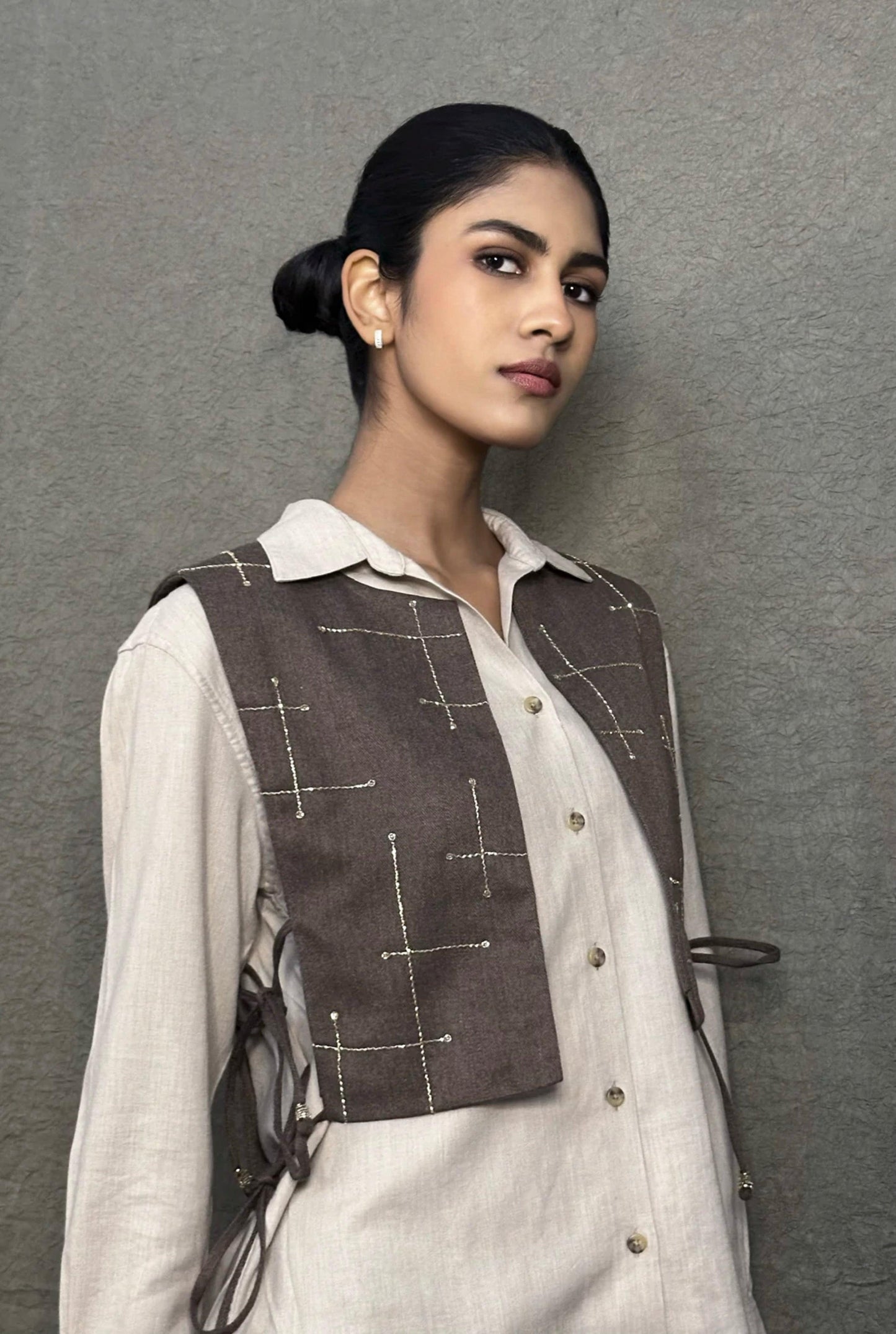 Mirage Woollen Gilet - AMBR INDIA - #tag1# -