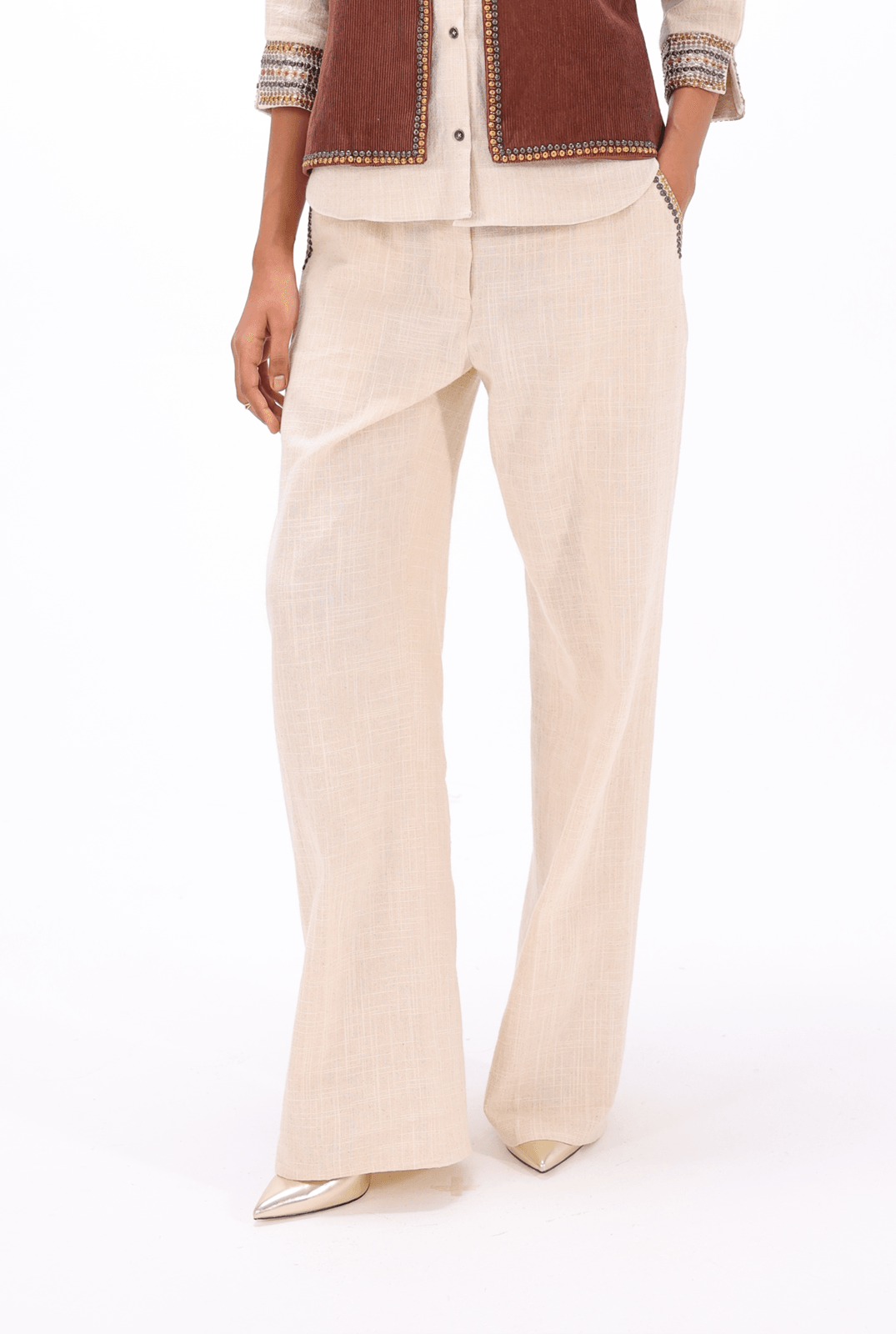 Off-white Aari Trouser - AMBR INDIA - #tag1# -