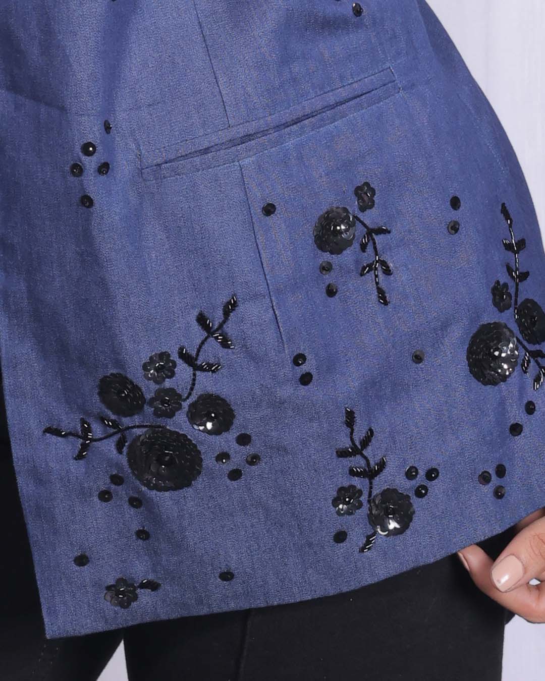 Odette Cotton Denim Blazer