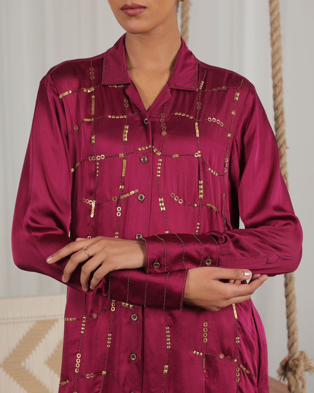 Rhea Plum Shisha Dress