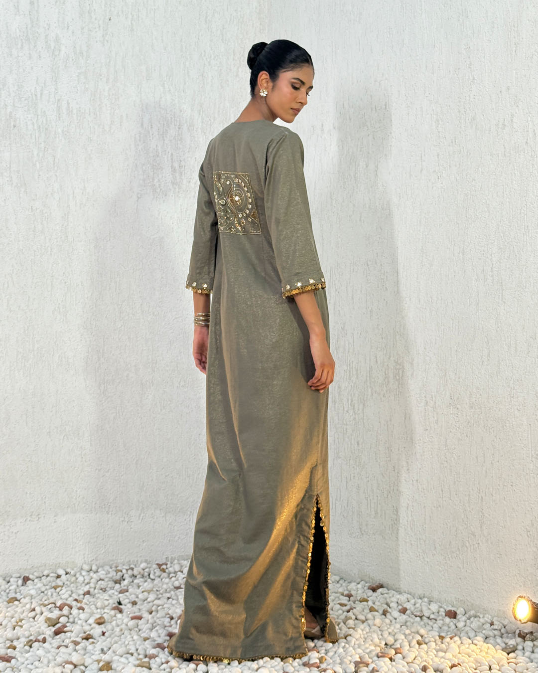Ula Linen Shimmer Kaftan