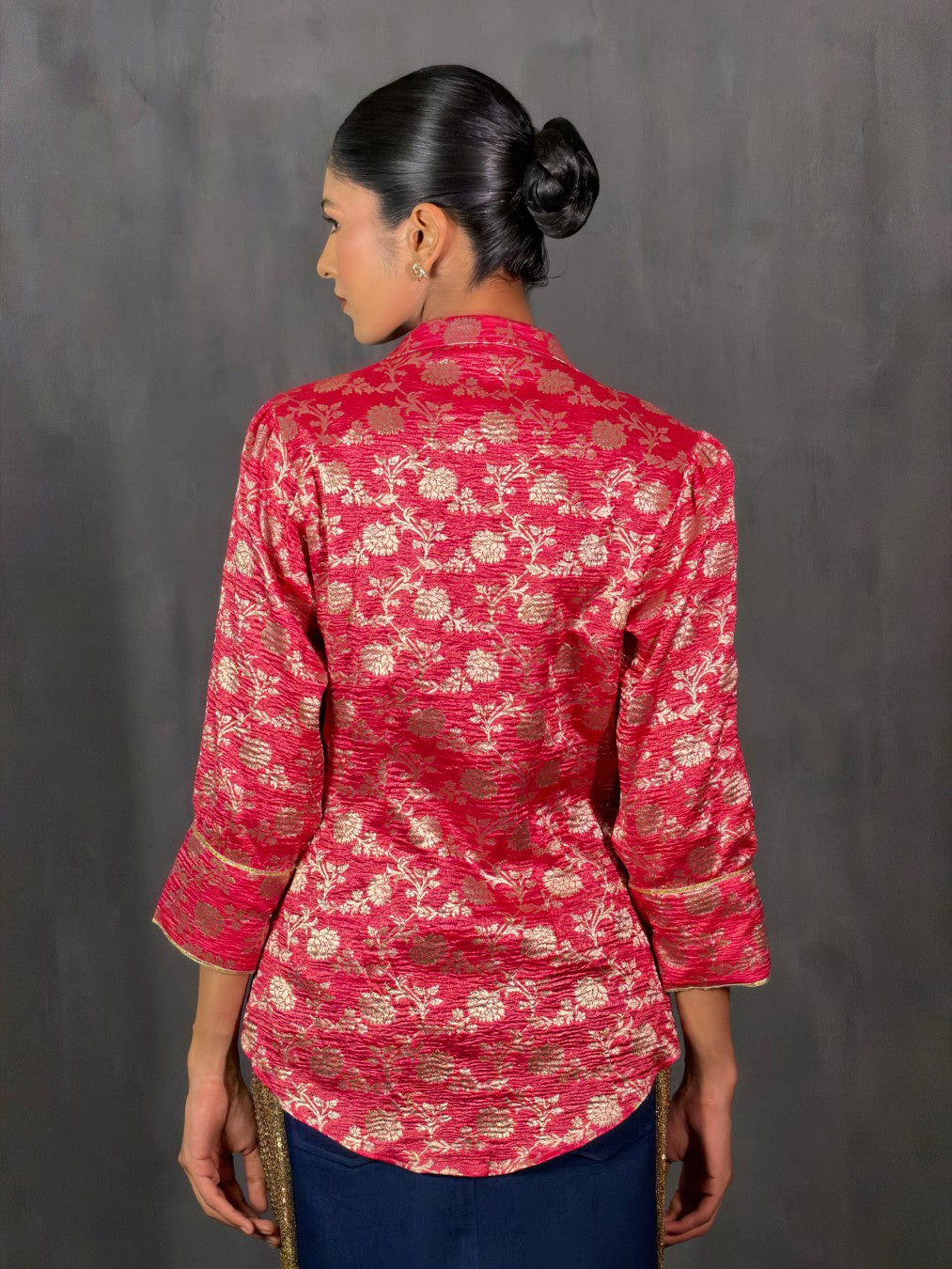 Pink Crushed Tissue Shirt