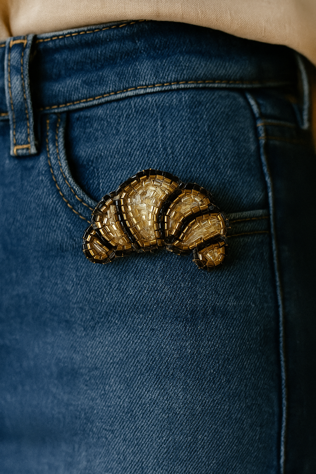 Croissant Brooch