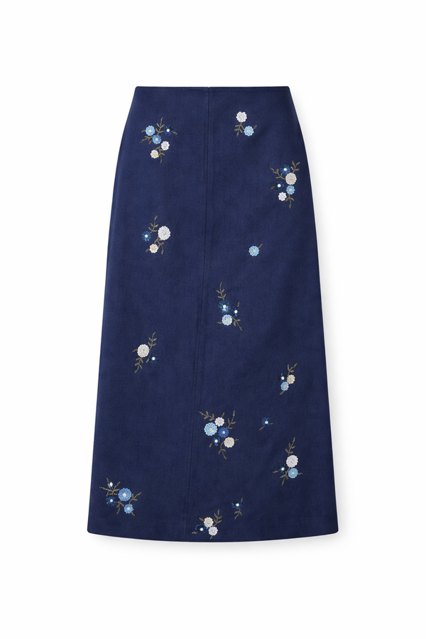 Noa Embellished Denim Skirt