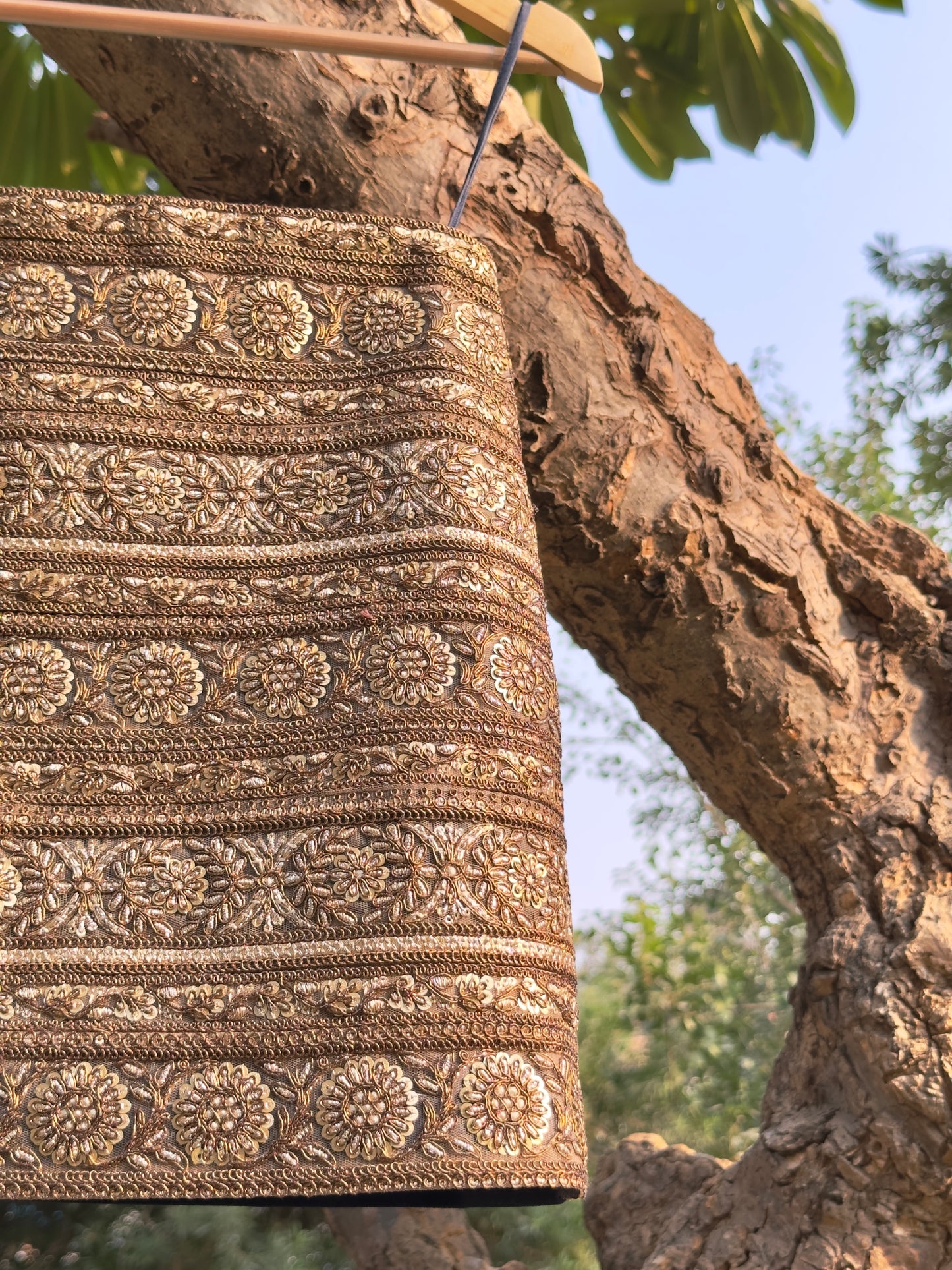 Antique Gold Gota Skirt