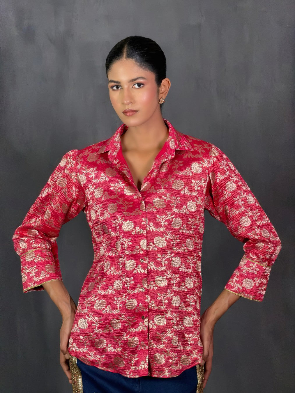 Pink Crushed Tissue Shirt