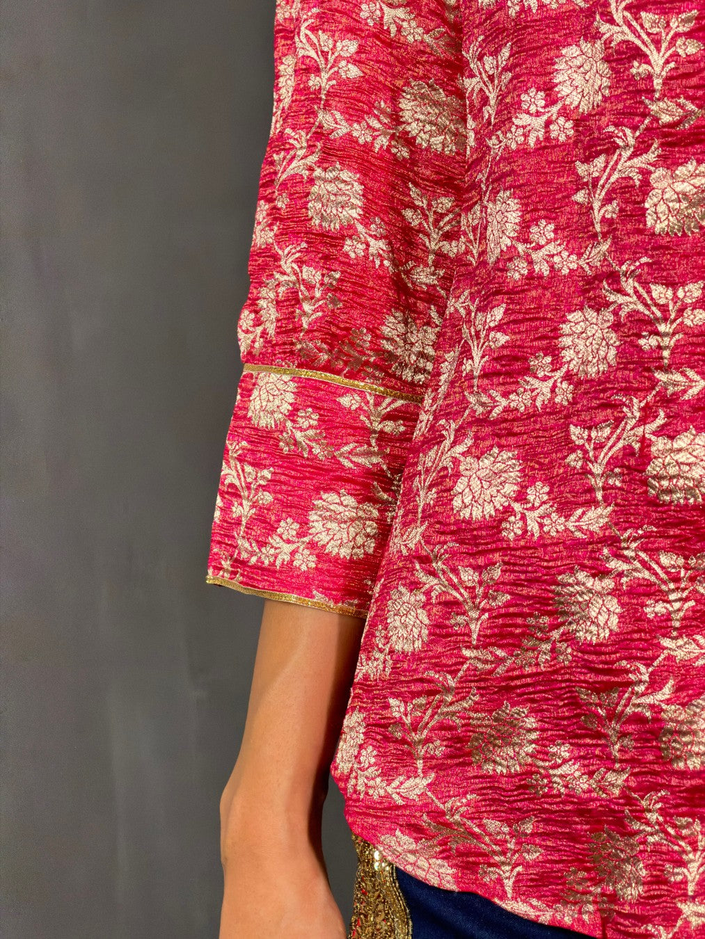 Pink Crushed Tissue Shirt