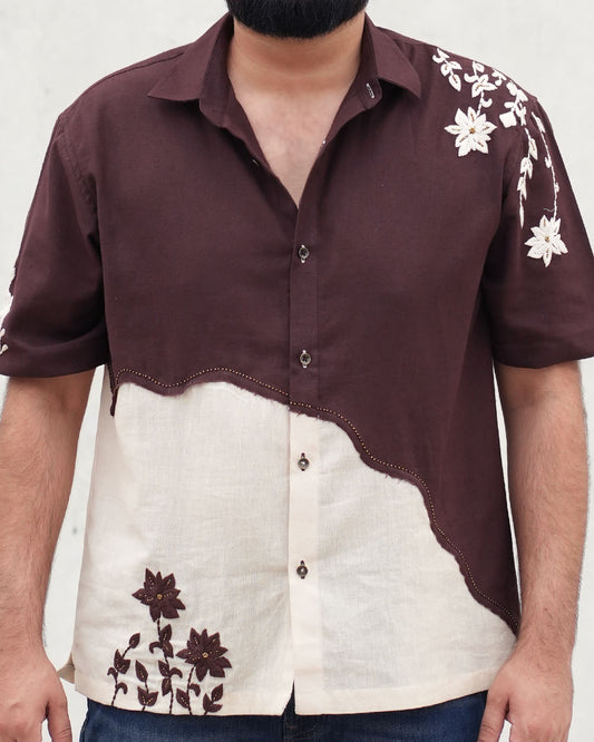 Bagh Chikankari Embroidery Cotton Shirt