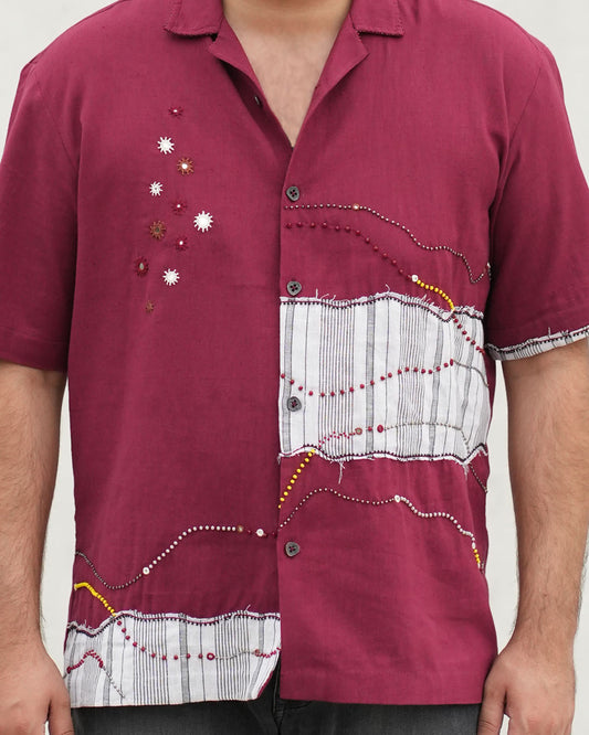 Chamak Patch-work Cotton Shirt