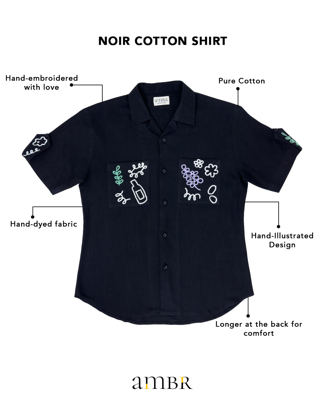 Noir Cotton Shirt - Unisex