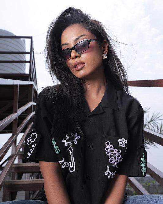 Noir Cotton Shirt - Unisex