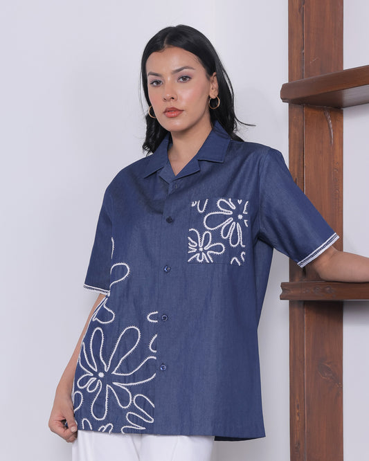 Elio Cotton Denim Shirt - Unisex