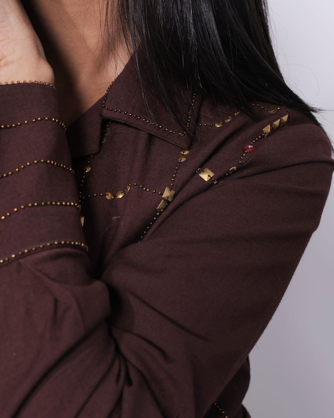 Rhea Embellished Shirt Dress