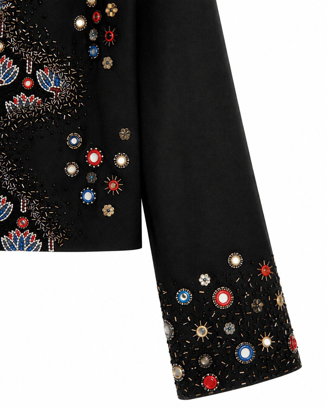 Black Ajrakh Open Jacket