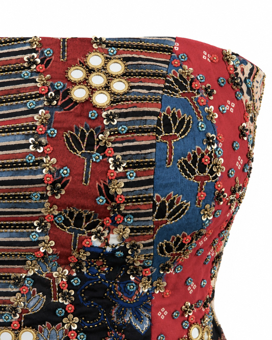 Ajrakh Corset