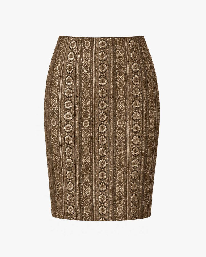 Antique Gold Midi Gota Skirt