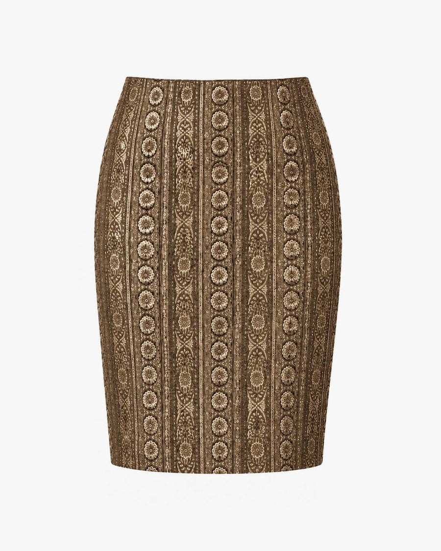 Antique Gold Midi Gota Skirt